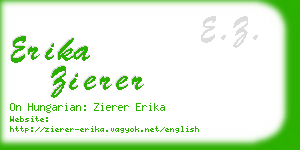 erika zierer business card